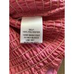 Prómesa Promesa Womens Blouse M Pink Boutique Cropped Tie Back Smocked Balloon Sleeve Photo 8