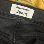 Reformation  Skinny Leg Cropped Black Jeans Photo 3
