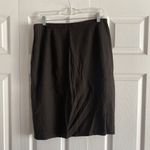 Giorgio Armani  Le Collezioni‎ Chocolate Brown Midi Skirt Size 10 Wool Blend Photo 2