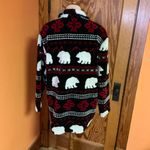 Vtg 90s polar bear fleece jacket Black Size L Photo 12