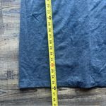 Ralph Lauren Lauren Womens Gray Knit Dress LS Brown Lamb Leather Trim Size 10 Photo 4