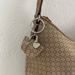 Nine West Vintage Y2K Tan Brown Faux Leather Canvas Lattice Shoulder Bag Purse Photo 6