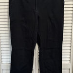 Jones Of New York Straight Black Pants Mid Rise Button Zip Pocket Size 12 Photo 0