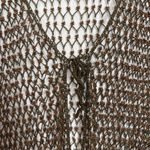 No Brand Beaded Crochet Net Cardigan Top Sheer Open Front Tie Brown Boho OS Size undefined Photo 2