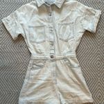ZARA Light Wash Denim Romper Photo 1