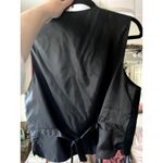 Vintage 1990's Suede Leather Black Western Vest Small Boho Cowgirl Heritage Photo 4