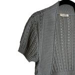 Arizona Vintage Crochet Knit Open Cardigan Cropped Shrug Boho Y2K Cottage Gray Size S Photo 2