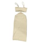 Pink Lily  Cutout Bodycon midi crem dress size small Photo 9