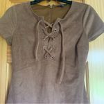 EXPRESS faux suede short sleeved dress Size 0 Photo 2