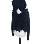 Wildfox  Marley Oversized Black Hoodie Crop Relaxed 100% Cotton Sweater Top Small Photo 9