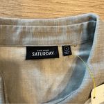 Kate Spade NWT  Saturday Gray Button Down Long Sleeve Cotton Linen Romper Size 2 Photo 1