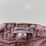 O'Neill O’Neill women’s light wash maroon denim distressed hem short shorts size 25 Photo 6