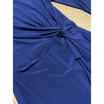 Ralph Lauren Lauren Long Sleeve Faux Wrap Round Neck Ruched Dress Size 6 Formal Photo 4