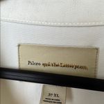 Anthropologie Pilcro and the Letterpress White Floral Embroidered Jean Jacket sz XL Photo 4