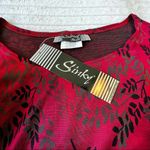 Slinky Brand  long sleeve top red black gray medium Photo 1