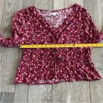 Aeropostale  Size Medium Red Floral Bohemian Style Top. Photo 5