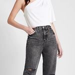 EXPRESS One Shoulder White T-Shirt Size XS Photo 2