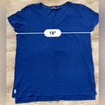 Ralph Lauren Polo‎ by  Women’s Size Medium Blue Cotton Jersey V Neck Hi/Low Tee Photo 8