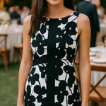 Jones New York Dress barn Sleeveless Black & White Floral Dress Black Dress  modest business Photo 0