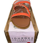 Journee Collection  Womens New Coral Orange Wide Colette Braided Sandal Sz‎ US 11 Photo 0