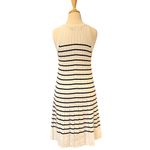 Zesica Sleeveless Crew Neck Pleated Stretchy Sweater Nautical Stripes Dress Sz L Blue Size L Photo 3