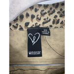 Windsor  Animal Print‎ Cropped Lightweight Jacket Women Medium Brown Boho Preppy Photo 2