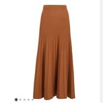 RONNY KOBO Laine Pleated Shimmer Knit Midi Maxi Skirt Size Small Orange Photo 7