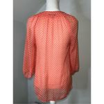 Old Navy Women’s Semi Sheer Coral Orange Blouse XS Photo 4