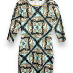 Blonde + Blonde Sheath Dress Blue 3/4 Length Sleeves Mini Going Out Date Night Photo 0