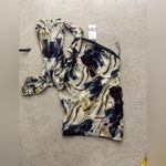 ZARA  NWT Elegant One-Shoulder Abstract Top Photo 2