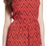 Jack by BB Dakota Jack BB Dakota‎ Dress Women's Small Pink Red Chevron Keyhole Mini Photo 0