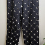 Talbots  Vintage Dragonfly Textured High Rise Office Black Career Dress Pants 16 Photo 0