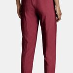 Lauren Ralph Lauren LRL women's burgundy twill crop silky casual / dress pants Red Size 12 Photo 2
