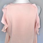 Central Park West New Ruffle Trim Cold Shoulder Sweatshirt Blush Pink Photo 11