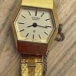 Citizen  Ladies Watch Rare Vintage Gold-Tone Bracelet, Dial, Hands, Markers Photo 0
