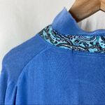 Etro Blue Knit Long Sleeve Button Neck Polo Shirt XXL Photo 4