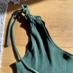 Aerie  size large one shoulder green crop top tie Photo 3