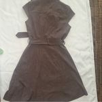 Calvin Klein Sleeveless Trench Dress – Brown Belted Double Breasted A-Line Photo 7