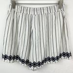 l*space Bonnie White Striped Embroidered Shorts Medium NWT Photo 6