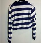 Wild Fable Large Stripe collar Long Sleeve Shirt Cropped Preppy 90s Photo 4