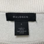 Halogen White Long Sleeve Cotton Sweater Size S Photo 1
