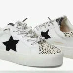 Vintage Havana  Women’s Forever Wind Cheetah Print Star Leather Sneakers Size 8.5 Photo 0