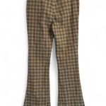 Chocolate USA Yellow Plaid Flare Pants Small Photo 1