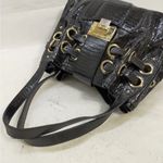 Jimmy Choo Ramona Black Snakeskin Leather Shoulder Bag EUC Photo 3