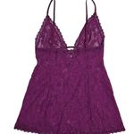 Victoria's Secret VS Vintage Sheer Lace Babydoll Teddy Purple Medium Photo 1