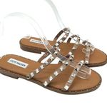 Steve Madden Womens Lodell Sandals Slides Studded Faux Leather Brown 7 Photo 0