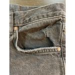 We The Free  People Distressed Black Jeans 30 Button Fly Denim Actual 34x29.5‎ Photo 7