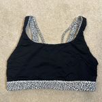 Athleta Black White Animal Sports Bra Women Size Small Photo 3