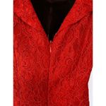 Mikael Aghal Red Full Length Lace Overlay Maxi Dress Red Size undefined Photo 5