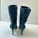Calvin Klein Bethany Convertible Ankle Boots Size 7 Blue Suede Slim Heels Photo 2